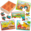 B. toys- Pack o Puzzles - Trucks- Wooden Puzzle Set - 4 Truck Puzzles - Car Carrier, Loader, Excavator, Dump Truck - 12-Piece Jigsaw Puzzles for Kids - 3 Years +