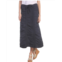 Womens XCVI Stretch Poplin Double Shirred Panel Skirt