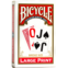 Bicycle Large Print Playing Cards, Bridge Size Playing Cards, Large Print Playing Cards for Seniors, 1 Deck, Red & Blue, Color May Vary