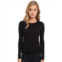 Womens Splendid 1x1 Rib Classic Long Sleeve Crew Neck Tee