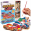 Made By Me Build & Paint Your Own Wooden Cars - DIY Wood Craft Kit, Easy to Assemble and Paint 3 Race Cars - Arts and Crafts Kit for Kids Ages 6 and Up, Multicolor