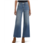 Womens KUT from the Kloth Meg High-Rise Fab Ab Wide Leg Raw Hem in Milestone