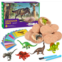 Toyk Dig Up Dinosaur Fossil Eggs, Break Open 12 Unique Eggs and Discover 12 Cute Dinosaurs, Easter Digging Toy for 3 4 5 6 7 8 9-12 Year Old Boys Archaeology Science STEM Gift