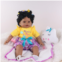 haveahug Reborn Baby Dolls Black 22 Inch Realistic African American Newborn Girl Weighted Reborn Baby with Cloud Gift Accessories (Normal Painting)