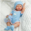 BELLOCHIDDO Reborn Baby Dolls - 18 Inch Newborn Realistic Doll Lifelike Full Vinyl Soft Body, with Clothes, Veins and Painted Hair, Feeding Toys & Gift Box for Kids Ages 3+