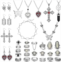 Subiceto 33Pcs Grunge Vintage Punk Necklace Earrings Rings Y2k Jewelry Set