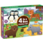 Mudpuppy Animals of The World 4-in-A-Box Puzzle Set, 12