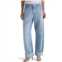 Womens AG Jeans Mercer High Rise Cuffed Barrel Jeans in Sunset Blues