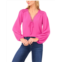 CeCe Long Sleeve Circular Trim Pintuck Top