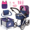 Bayer Dolls: Pram Mega Set, Easily Adaptable to Your Childs Height, Pram is Suitable for Dolls up to 18, Sleeping Bag & Travel Bag Suitable for Dolls Up to 16