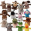 BETTERLINE 15-Piece Animal Hand Puppets Bundle with Open Movable Mouth - Explore Zoo, Safari, Farm, Jungle, and Wildlife - Tiger, Lion, Giraffe, Elephant, and More.