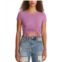 Madden Girl Short Sleeve Top w/ Corset & Ruched Front