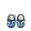 Dearfoams kids baby bear plaid closed back slipper