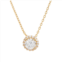 Adornia swarovski crystal halo necklace gold