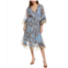 Kobi Halperin logan print v-neck ruffle sleeve dress