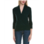 Sofiacashmere modern faux wrap wool & cashmere-blend sweater