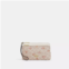 Coach Outlet double zip wallet with signature canvas with floral print