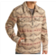 Rock & Roll Denim aztec full-zip shirt jacket in tan/multi