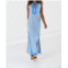 SAIL to SABLE sleeveless classic maxi tunic in blue/white stripe