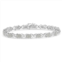 Haus of Brilliance .925 sterling silver 1-1/2 cttw diamond cluster x link 7 tennis bracelet