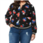 Dex zip up floral jacket - plus in pattern