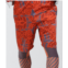 The Athletic Side Of Us print shorts in tasou orange /gray