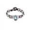 UNOde50 blue crystal leather bracelet