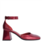 By Far judy red iridescent square-toe pumps
