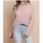 TCEC turtleneck fringe sweater in lavender