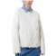 MOON RIVER destroyed cable sweater in white