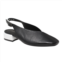 Django & Juliette vanhiwomens vanhi duo-tone leather slingback shoes in black/white