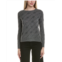 Sofiacashmere heatset diagonal floral wool & cashmere-blend sweater