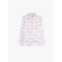 Vilagallo womens button up shirt with love words in ivory