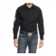 Rock & Roll Denim mens embroidered mexico logo long sleeve western shirt in black
