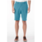 Ballin techno-cotton sateen performance shorts in aqua