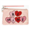 Sophia Collection womens be mine seed bead wristlet in pink