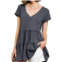Umgee tiered ruffle tunic in slate