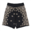 Amiri bandana bleach black beach shorts