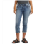 Silver Jeans Co elyse mid rise capri jean in indigo