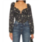 ASTR josephine top in black floral