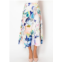 Yalnewyork watercolor wrap midi skirt