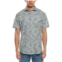 TailorByrd tropical leaves printed seersucker shirt