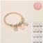 FASHNZFAB 12pcs - elegant sparkling accents butterfly charm stretch bracelets