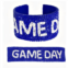 Sophia Collection womens game day beaded cuff bracelet in blue and white