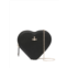 VIVIENNE WESTWOOD black calf leather heart zip shoulder bag