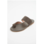 GIA BORGHINI zefiro flat suede sandals in taupe