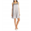 PJ Harlow lindsay satin and rib nightgown in dark silver