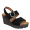 OTBT peasant wedge sandal in black