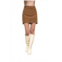MOON RIVER studded suede mini skirt in brown