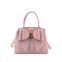 Like Dreams womens crossi elegance large bow vegan leather satchel in blush